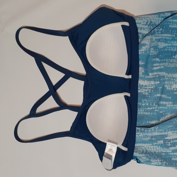 Go Gossip Womens Swim Suit Convertible Tankini Deep Dive Blue Swim Suit Medium - Picture 10 of 13